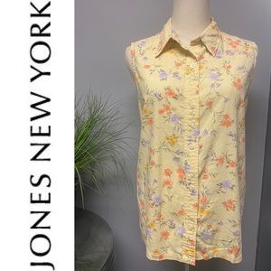 Jones New York Sport Collared Sleeveless Blouse